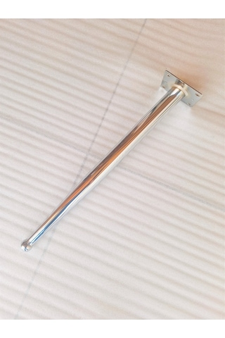 1 Adet-45cm Metal Konik Ayak-sehpa Ayağı-gümüş Renk Kaplama