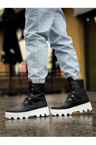 Knack Erkek Spor Bot B14 Siyah Beyaz Taban Siyah Beyaz Taban