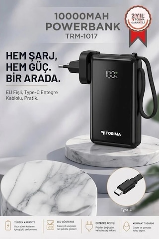 Taşınabilir Batarya Trm-1017 Siyah 22,5w Dijital Göstergeli Günlük Enerji Aktif Yaşam Çok Renkli