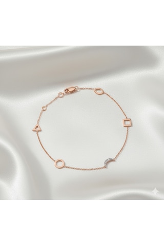 Ariş Pırlantalı 4 Element Sembol  Bileklik