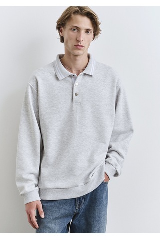Mavi - Polo Yaka Gri Sweatshirt 0s10390-82498 Gri