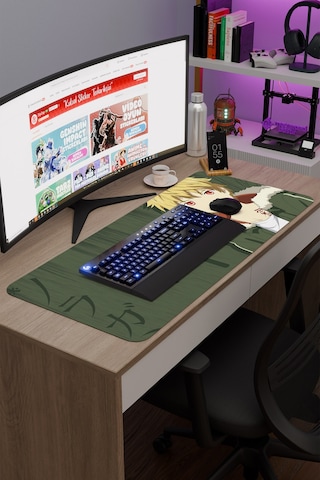 Noragami Kaymaz Dikişli Kauçuk Oyuncu Mousepad V5 - 90x40 Xxl Gaming Mouse Pad Fare Altlığı