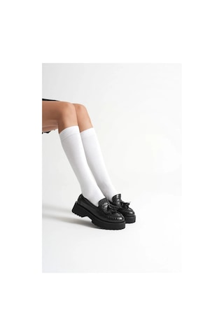 Trendella Kadın Günlük Siyah Kroko Baskılı Loafer Ayakkabı Tr10ms03g