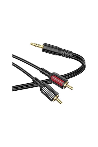 Borofone Kablo Aux 3.5mm Çift Rca Aux Standart Ses Kablosu 3.5mm Kulakık Çıkışlı Tablet Bilgisayar Telefon Mp3 Çalar İle Amfi Bağlantı Kablosu 150cm Bl11 Sku: Smg8690010146441