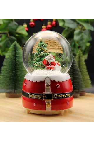 Hediyebiziz Yılbaşı Kar Küresi Christmas Işıklı, Müzikli Ve Kar Motorlu 1