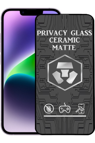 Apple Uyumlu iPhone 14 ile Tam Kaplayan Mat Seramik Hayalet Ekran Koruyucu