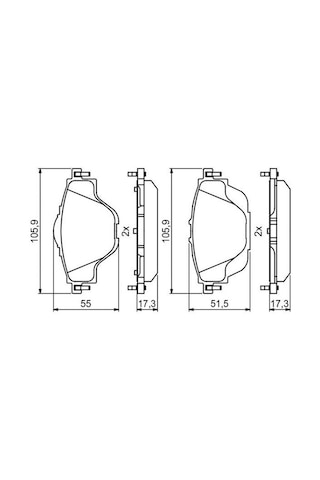 Peugeot 5008 1.5hdı 2017-2024 Bosch Arka Balata Netpar25827