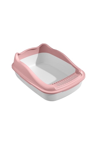 Lazımlık Tuvalet Açın Büyük Tava Geçirmez Yatak Düzlüğü Çöp Tava Çöp Tepsisi Tavşan İçin Küçük Orta Kediler Hamsterlar Tavşan, Pembe 48x34.7x18cm Krom - Mat