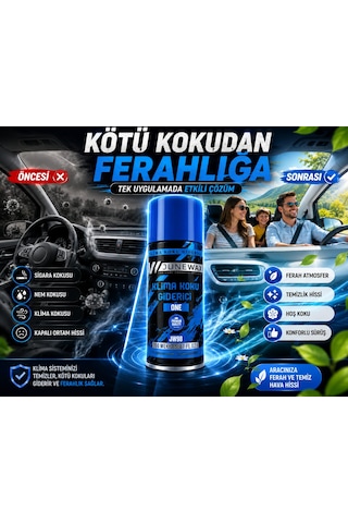 Klima Koku Giderici Bombası 150 Ml - Araç İçi Koku Giderici, Klima Temizleyici, Kalıcı Ferahlık Jeune Mor Koku Mavi