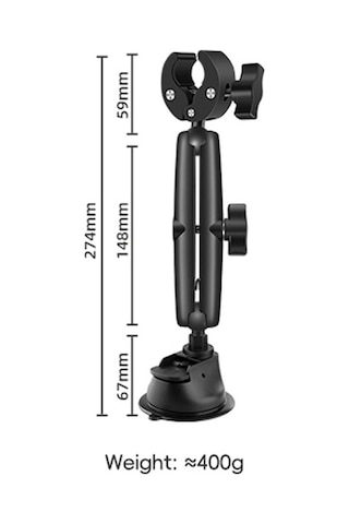 Prestigegoods Tek Ayaklı Araba Vantuz Montajlı Yengeç Kelepçeleri Siyah, Kullanışlı Montaj, Dayanıklı Malzemeler Siyah