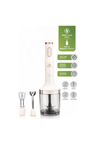 Pirantech YH-94 Parçalayıcı Çırpıcı Ve Metal El Blender Seti