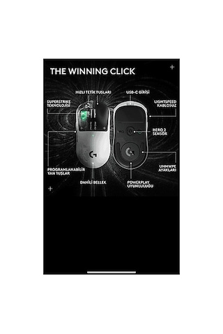 Logitech G Pro X2 Superstrike Kablosuz Oyuncu Mouse
