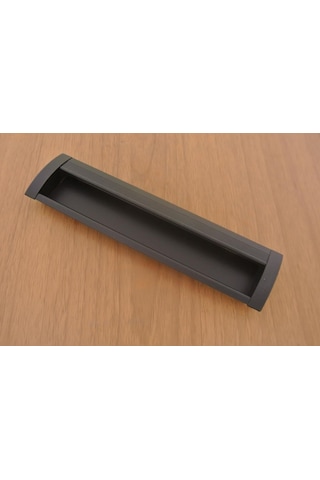 Yeni Gömme Kulp Çizgili Mat Siyah 96 Mm Siyah