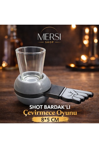 Shot Bardaklı Çevirmece Oyunu Parti İçki Oyunu Shot Bardağı Eğlenceli Masa Oyunu