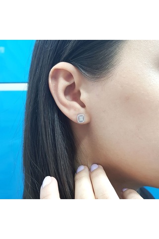 Lova 0,32 Karat Baget Pırlanta Küpe - 3040106