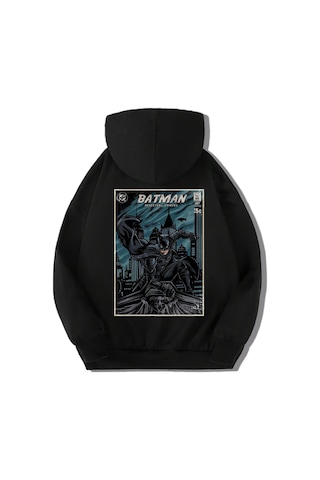 Brz Kids Unisex Çocuk Batman Hoodie Siyah