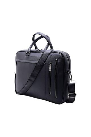 Deri Laptop Çantası 15.6" İnç Evrak Bölmeli 8683255004553 Siyah