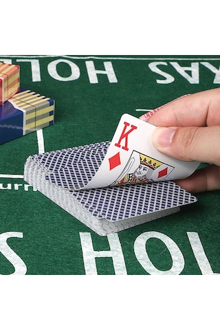 Mavi Jumbo Pvc Su Geçirmez Jumbo Blackjack iskambil Oyun Kağıdı cin385mv