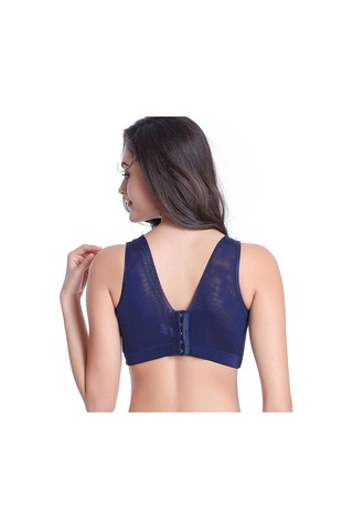 Mavi Fallsweet Kadın Yelek Sütyen Bcd Fincan Mesh İle Push Up Sütyen Tam Kapsama Sütyen Gündelik Giyim Mavi