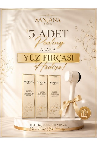 Yüz Fırçası Hediyeli 3 Adet Sanjana Keçi Sütlü Peeling Hediye