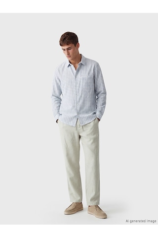 Lcw Vision Bej Regular Fit Erkek Keten Pantolon