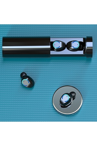 F9-6 Tws Cvc8.0 Gürültü Önleyici Dokunmatik Bluetooth Kulaklık, Pull-out Silindirik Şarj Kutusu, Destek Led Güç Dijital Ekran Ve Çağrı Ve Siri Siyah