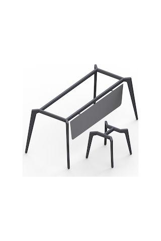 Api Design Kale Metal Ofis Çalışma Masa Ayağı Ahşap-cam-mermer İçin Uygun Siyah