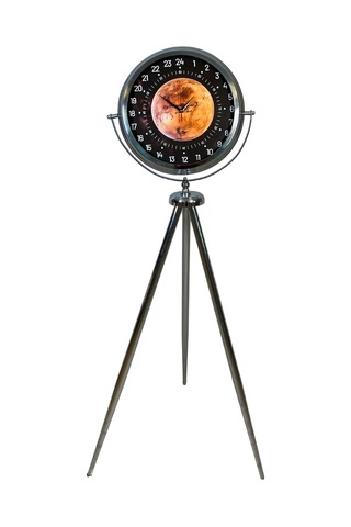 Krom 24 Saat Göstergeli 150 X 45 Cm Özel Tasarım Tripod Ayaklı Saat Diğer