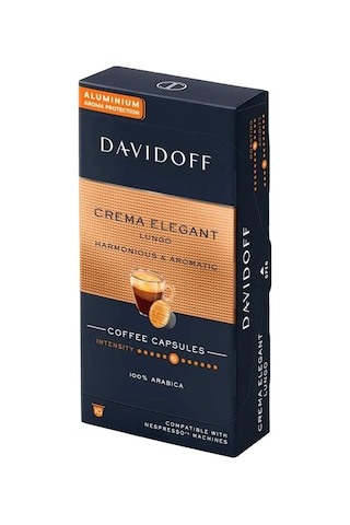 Davidoff Crema Elegant Lungo Harmonıous & Aromatıc Kapsül Kahve 5 x 10'lu