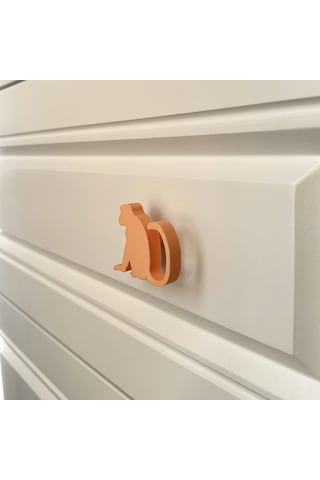 Pomerol Turuncu Maymun Dolap Kulpu - Çocuk Odası, Mutfak Ve Banyo İçin Modern, Şık Ve Dayanıklı Mobilya Kulp