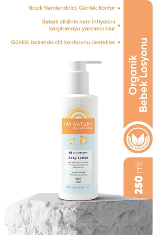 Iva Natura Organik Sertifikalı %98 Doğal Besleyici Bebek Losyonu Shea Ve Nar Özlü 250ml