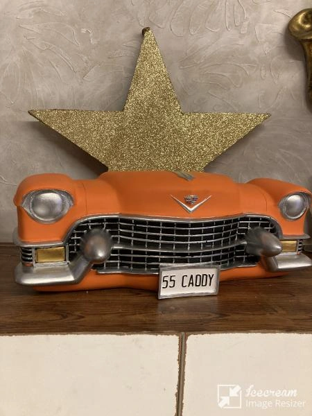 Cadillac Duvar Obje Araba Biblo Turuncu