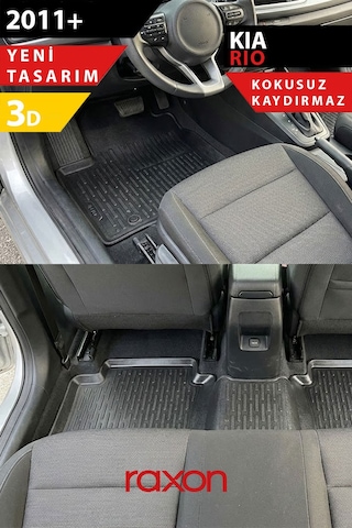 Kia Rio 2011+ 3d Havuzlu Paspas Tam Uyumlu Su Geçirmez, Kaymaz