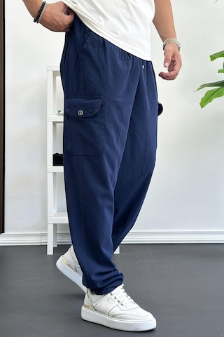 Edwoxmen Erkek Baggy Kalıp Kargo Cepli Pantolon Lacivert Edw131-lacivert Lacivert