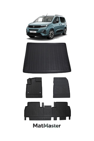 Opel Combo 2025 Model 5d Premium Elstra Havuzlu Paspas Ve Bagaj Havuzu Set