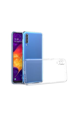 Samsung Uyumlu A50 Kilif Seffaf Silikon Kamera Korumali 3D Tipali 391753922