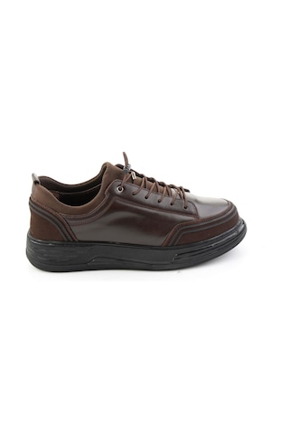 Bambi Kahve Napa Hakiki Deri Erkek Sneaker E01080185243 Kahve Rengi