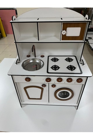 86X60 Ahşap Oyuncak Mutfak