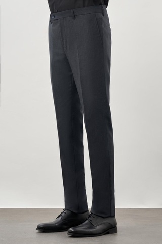 Lacivert Düz Gabardin Esnek Yan Cep Slim Fit Classic Pantolon 1003245209 219 Lacivert