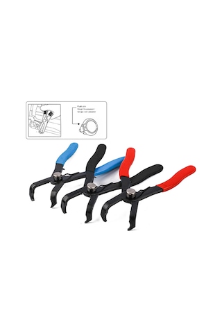 Geeksen Araç İç Döşeme Kilit Çıkartma Aleti, 0-33mm Aralığı, 30 Açıklı Pens, El Tipi Multifonksiyonel Plastik+metal Kesici, Kırmızı