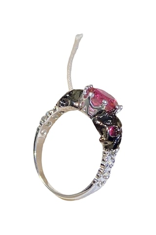 Kadınlar İçin 100 %925 Ayar Gümüş Yakut Yüzük Trendy Kırmızı Yakut Gümüş 925 Takı Taş Alyans Yüzük Kutusu Dişiler 10 Kırmızı