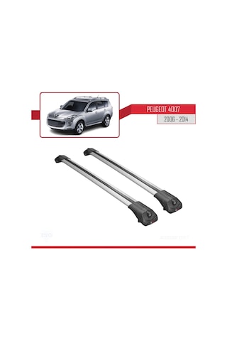 Peugeot 4007 2006-2014 Arası İle Uyumlu Ace-1 Ara Atkı Tavan Barı Gri