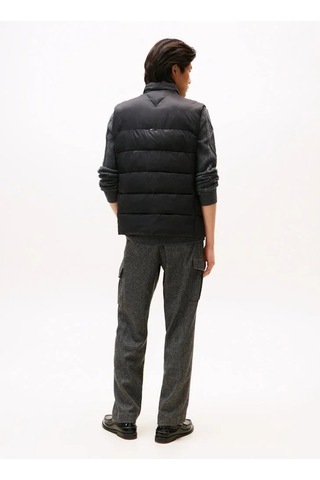 Tommy Hilfiger Erkek Marka Logolu Kapitone Regular Fit Kalıp Siyah Yelek Mw0mw41981 Bds