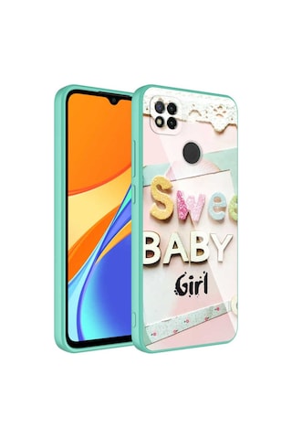 Xiaomi Redmi 9c Kılıf Kamera Korumalı Desenli Sert Silikon Zore Epoksi Kapak NO5