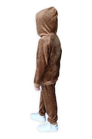 Lovetti Taba Kız Çocuk Kadife Takım 9343T024 Taba