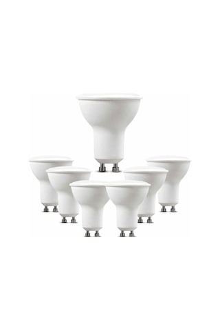 6'lı Gu10 Led Ampul Paketi 5 W, Sıcak Beyaz 4000 K Yüksek Parlaklık