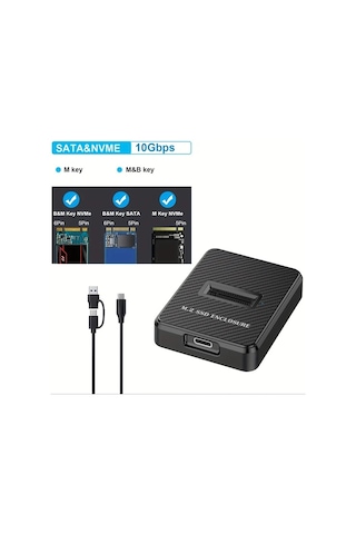 Elmpaly M06 M.2 Nvme Ve Sata Usb-c Genişletme Dock'u - 2280/2260/2242/2230 Ssd Okuyucu