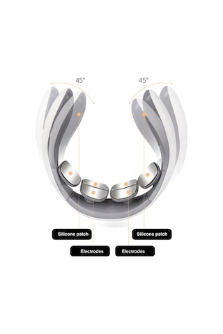 Novahub Boyun Isıtmalı Masaj Aleti Elektrikli Pluse Masaj Aleti Boyun Omuz Ağrısı Giderici Kadınlar Erkekler İçin Kasları Rahatlatır Beyaz