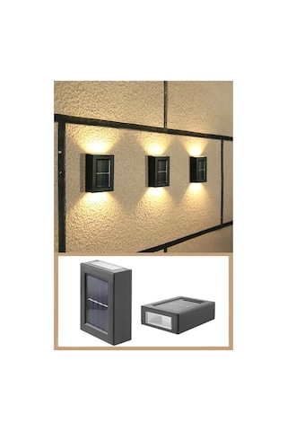 Trendpoint 1Adet Modern Solar Çift Taraflı Duvar Lamba Güneş Ener Diğer