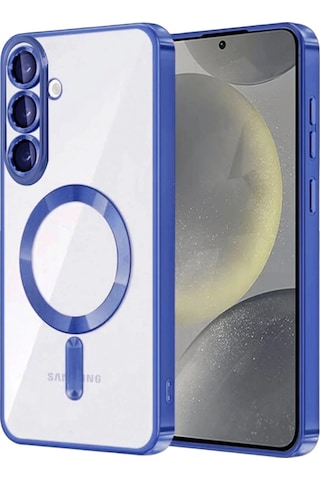 Samsung Galaxy S26 Plus Uyumlu Kılıf Kamera Lens Koruyuculu Magsafe Özellikli Telefon Kılıfı Kapak Lacivert